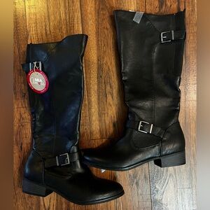 MIA Amore "Lolaa" Buckle Detailed Side Zip Riding Boots size 9